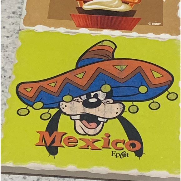 Epcot Disney Parks COASTERS Mexico set w/ goofy, Pluto, Donald Duck & Mi… - Picture 5 of 6